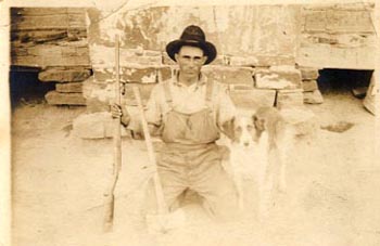 Uncle Frank and his hunting dog, Cap